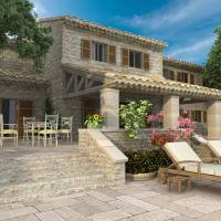 מיטת שיזוף בבית צמוד קרקע עם בריכה פרטית